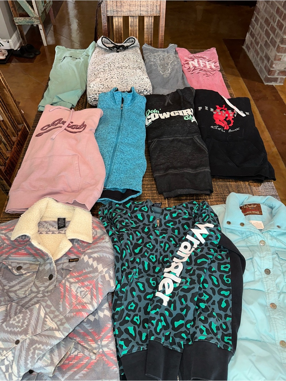 Western Lot of 11 Outerwear size Small Wrangler/ Ariat/Wall etc